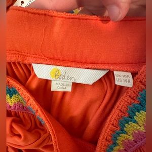 Orange Boden Sundress with embroidery dress 14